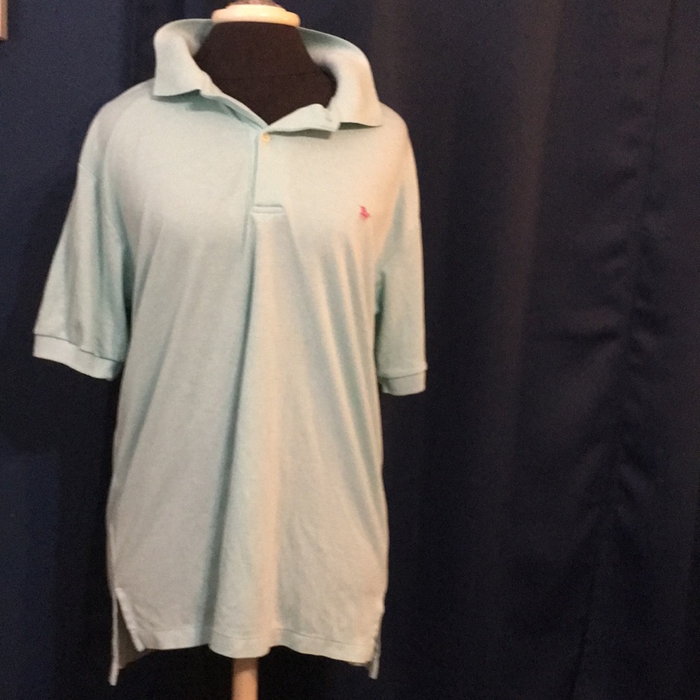 Teal color collar shirt